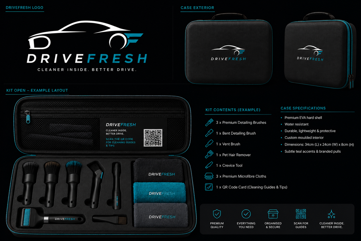 DriveFresh Premium Car Interior Detailing Kit